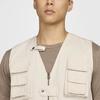 Nike Solid Color V-Neck Zipper Multi-Pocket Vest Men Vests Light-Mineral-Brown FN3215-104
