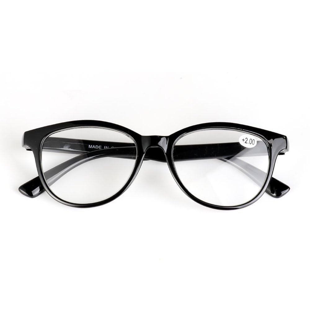 Reading Stylish Reading Frequency to [Yellowrock] Glasses, Glasses, Men's, Women's, Glasses, "+1.0 +3.5" (+2.0, Black)