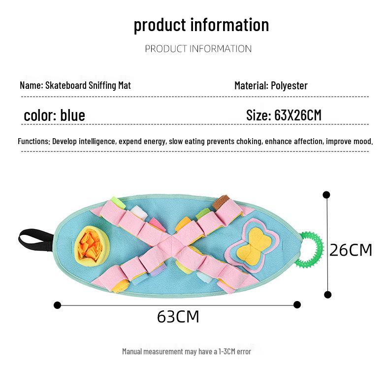 Pet Sniffing Puzzle Mat: Slow Feeder & Emotion Soother for Dogs & Cats
