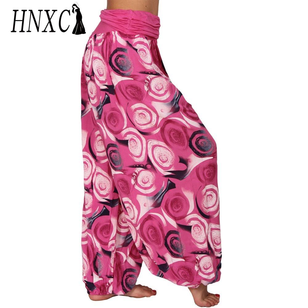 

HNXC 15 цветов Женские повседневные брюки с эластичной талией больших размеров с принтом Длинные прямые свободные штаны гаремного типа XXXXXL сарай красный