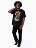 Biker Mice from Mars friendly biker with a helmet. wolf dog. Oversized T-Shirt