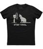 Stay Cool Funny Cat and Fan Graphic Printed Cat Lovers Gift TShirt Summer Cotton ONeck Short Sleeve Mens T Shirt New S3XL