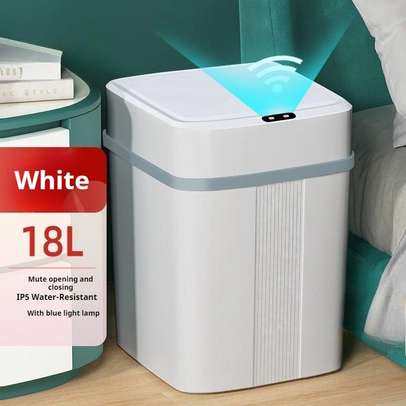 Induction Type Trash Can Large Capacity Household Trash Bin Fully Automatic Intelligent Kitchen Garbage Bin Clean Accessories