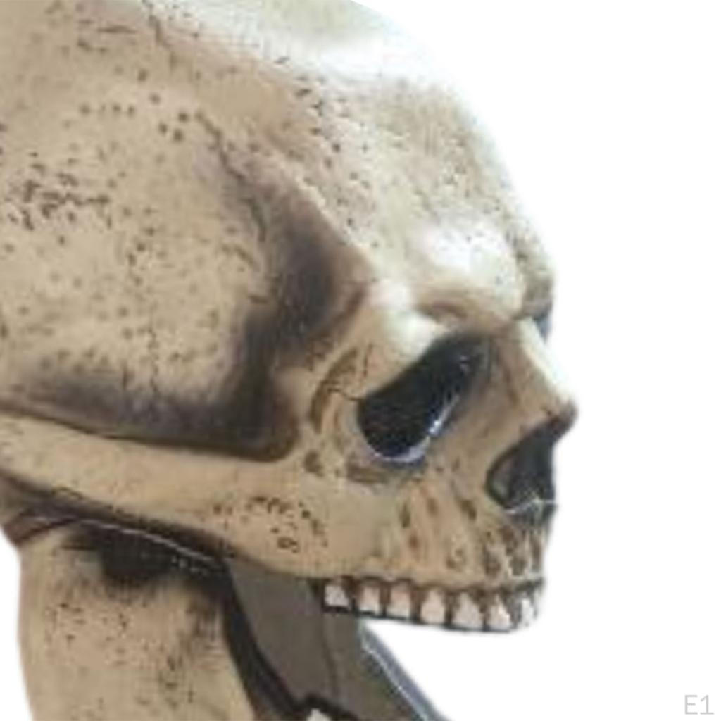 Halloween Horror Skull Helmet Movable Jaw Latex Party Costume Decoration