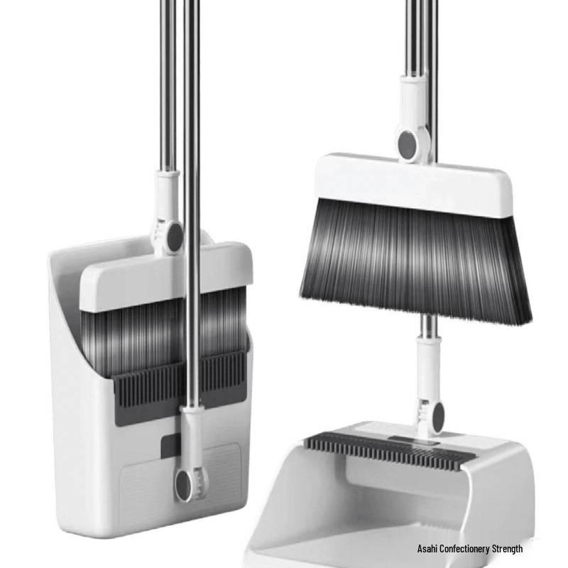 Magnetic Folding Broom & Dustpan Set for Efficient Floor Cleaning