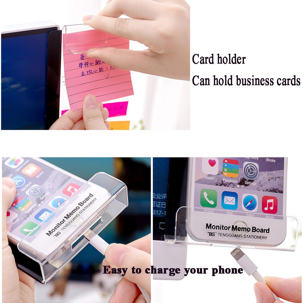 Acrylic Monitor Message Memo Board Name Card Phone Holder Name Card Holder Sticky Note Display