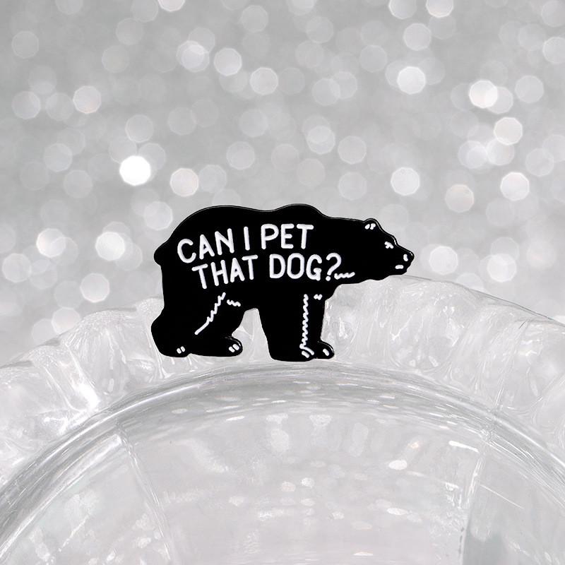 Dog Colorful Whimsical Bear Brooch Alloy Cartoon Accessory For Outfits Fun