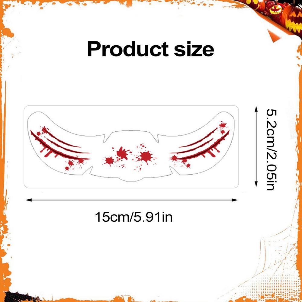 Halloween Face Stickers For Women Creepy Eye Stickers Spooky Adhesive Bat Pumpkin Handprint Decals For Halloween Kids Women