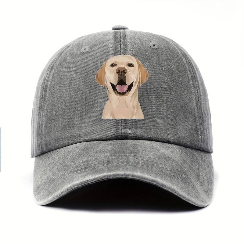 Cute Labrador Pattern Urban Retro Style Lightweight Adjustable Curved brimmed Hat for Men and Women Dressing