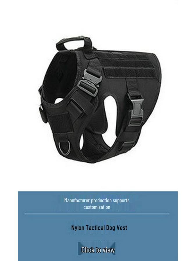 Explosion-Proof Tactical Dog Vest with Chest Harness for Large Dogs