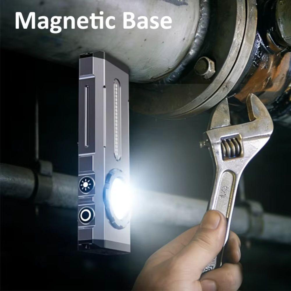 Pocket High Power LED Flashlight Rechargeable Portable RGB Torch Magnetic Digital Display Headlamp Outdoor Camping