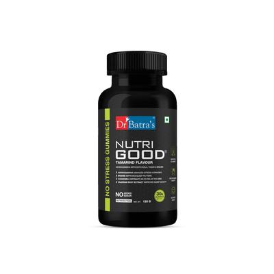 Dr Batra’s NutriGood No Stress Gummies (30 Pcs) | Supports Relaxation & Mental Wellness | Fortified with Ashwagandha, Brahmi & Chamomile | Reduces