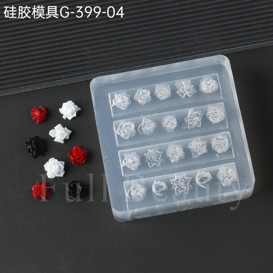 Nail Art Silicone Mold, Bow Bear Rose Three-Dimensional Nail Art Tool Jewelry Mold