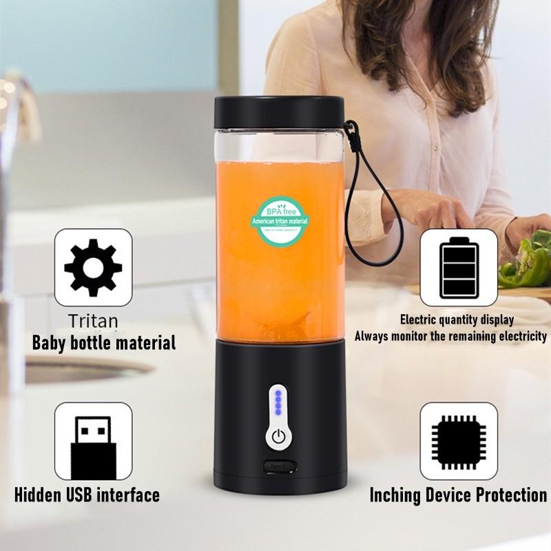 530ML Portable Bottle Blender Household Electric Fruit Juicer Blender 22000 RPM High Power USB Rechargeable Juice Cup