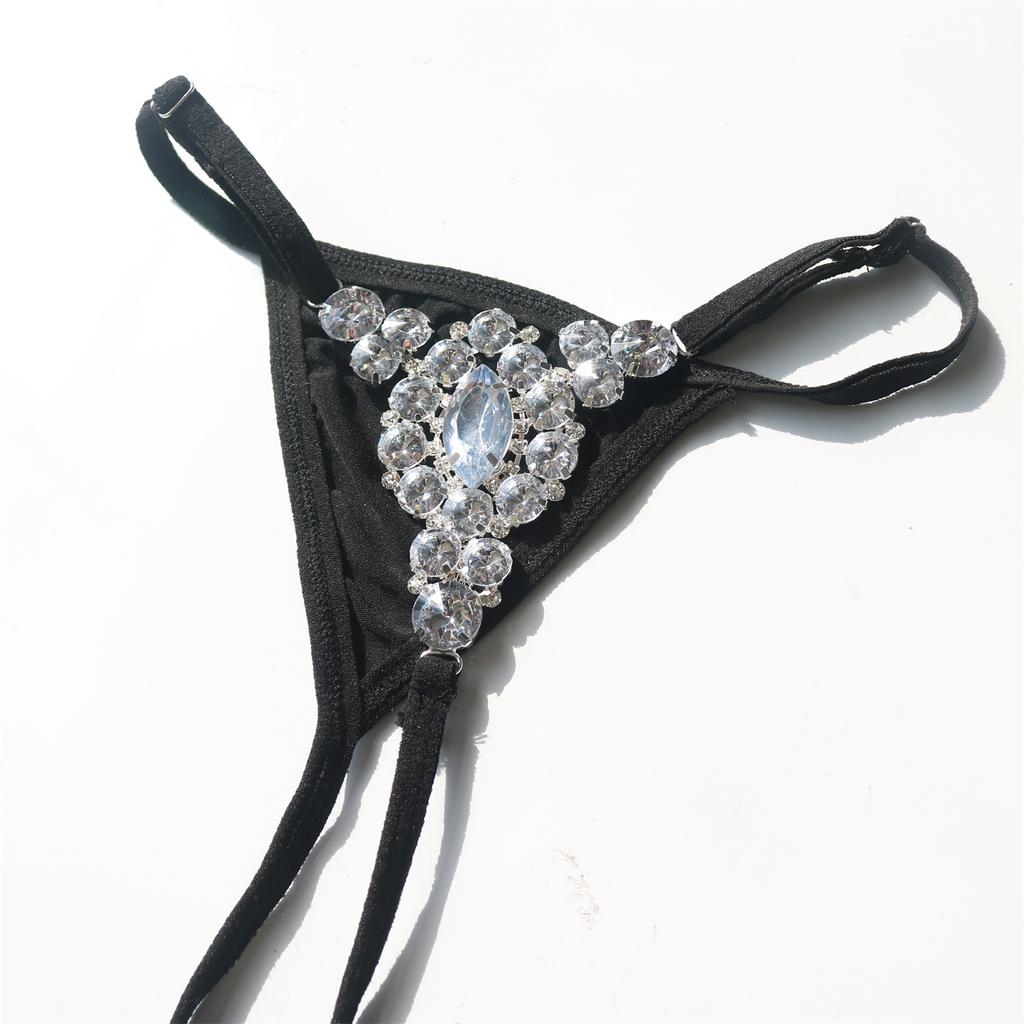 European And American Fashion Beach Sexy Claw Chain Rhinestone Waist Chain Nightclub Party Panties Thong Women'S Body Chian