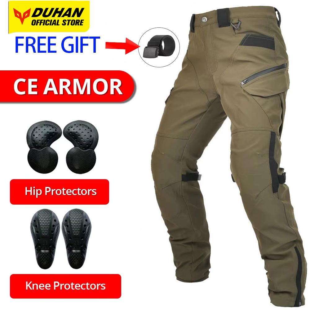 Motorcycle Pants All-season Windproof Double-layer Breathable High-waisted Moto Riding Pants Anti-drop Pants
