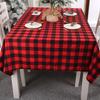 Red Trendy Black Checkered Tablecloth Ideal For Creating A Festive Christmas Vibe