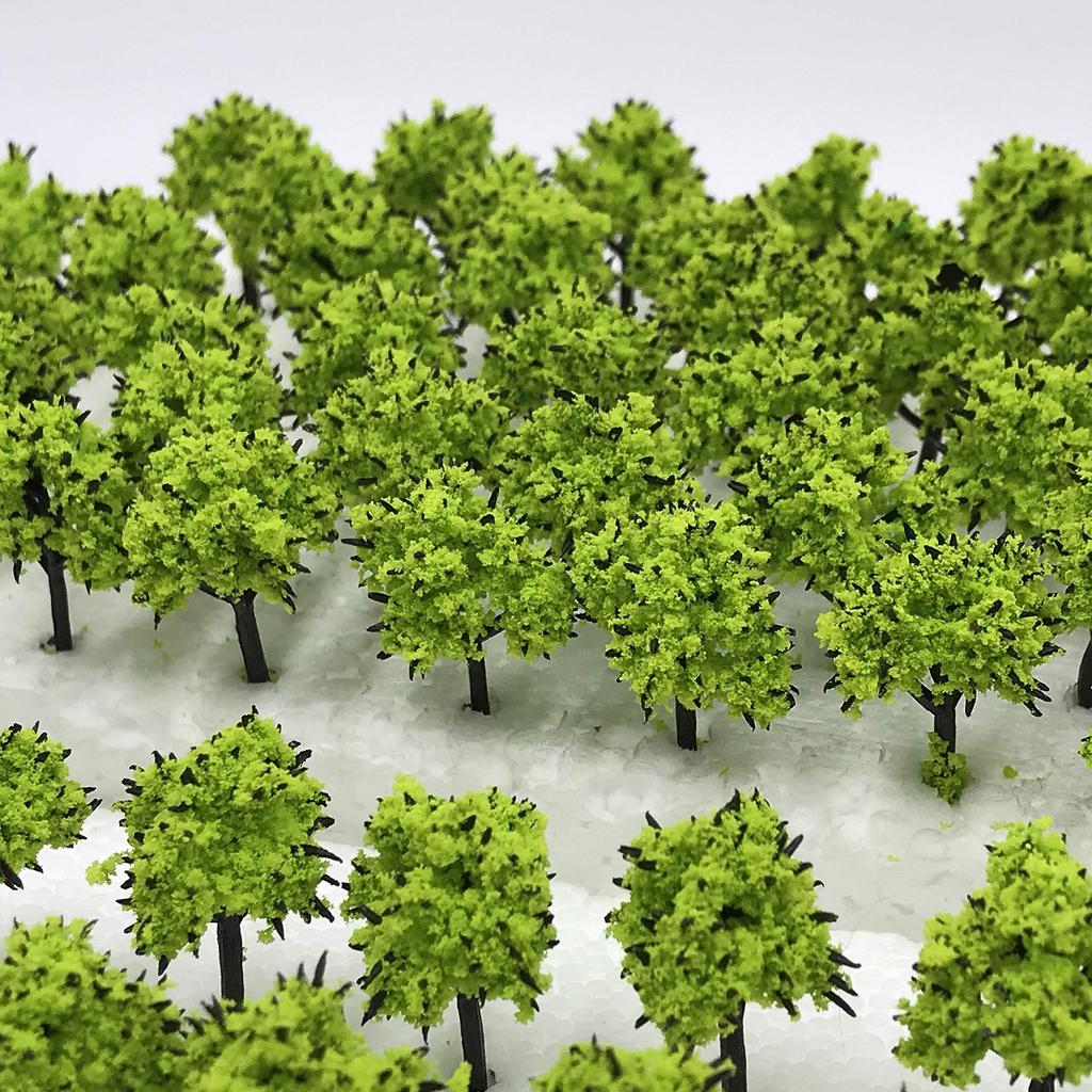 DauStage Forest for N Gauge and Architectural Available In 50 or 100 Colors Light 100 Trees, 3cm, Dioramas, Railways, Models, (14, Green, Pieces)