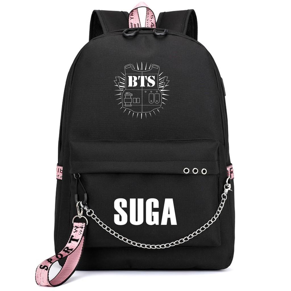 Kpop Bangtan Boys Bts Backpack Usb Charging School Bags Rucksack Bags Travel