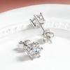Smyoue 0.1-3CT Certified Moissanite Stud Earring for Women Classic Sparkling Lab Diamond  Silver 925 Jewelry 6-Claws