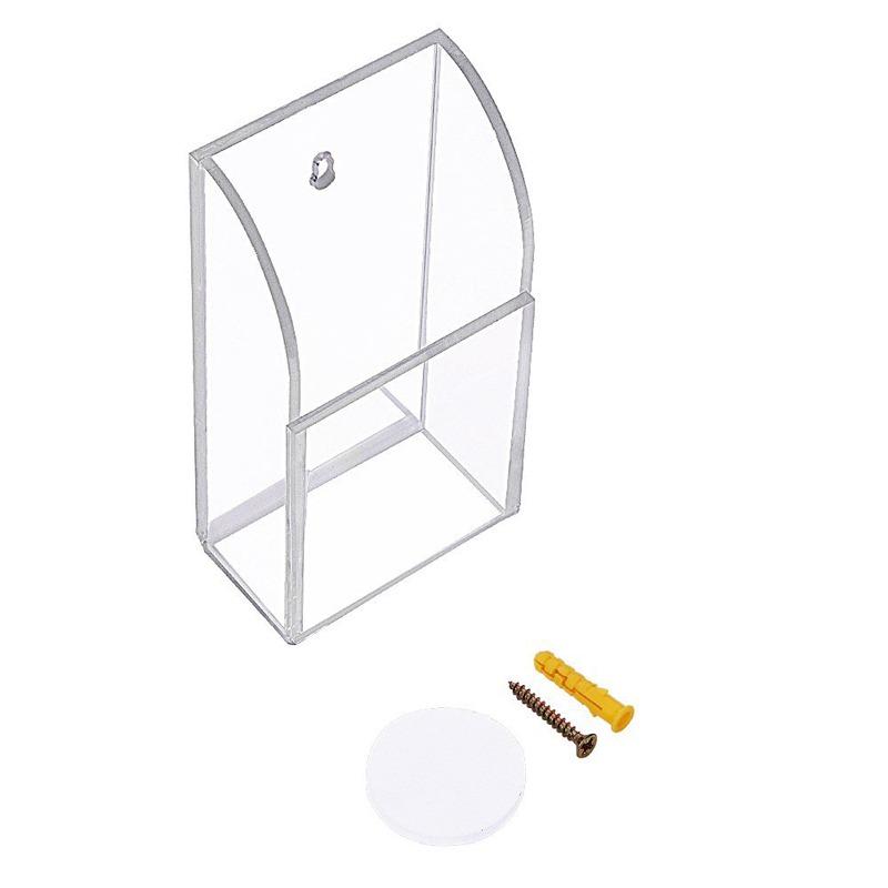 TV Remote Control Holder Wall Hanging Mount Acrylic Organizer Acrylic Stand Box Storage Home Organizer