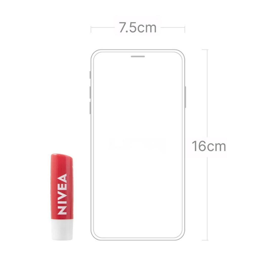 Nivea Lip Care Balm 4.8g, Strawberry Shine, 4 Count