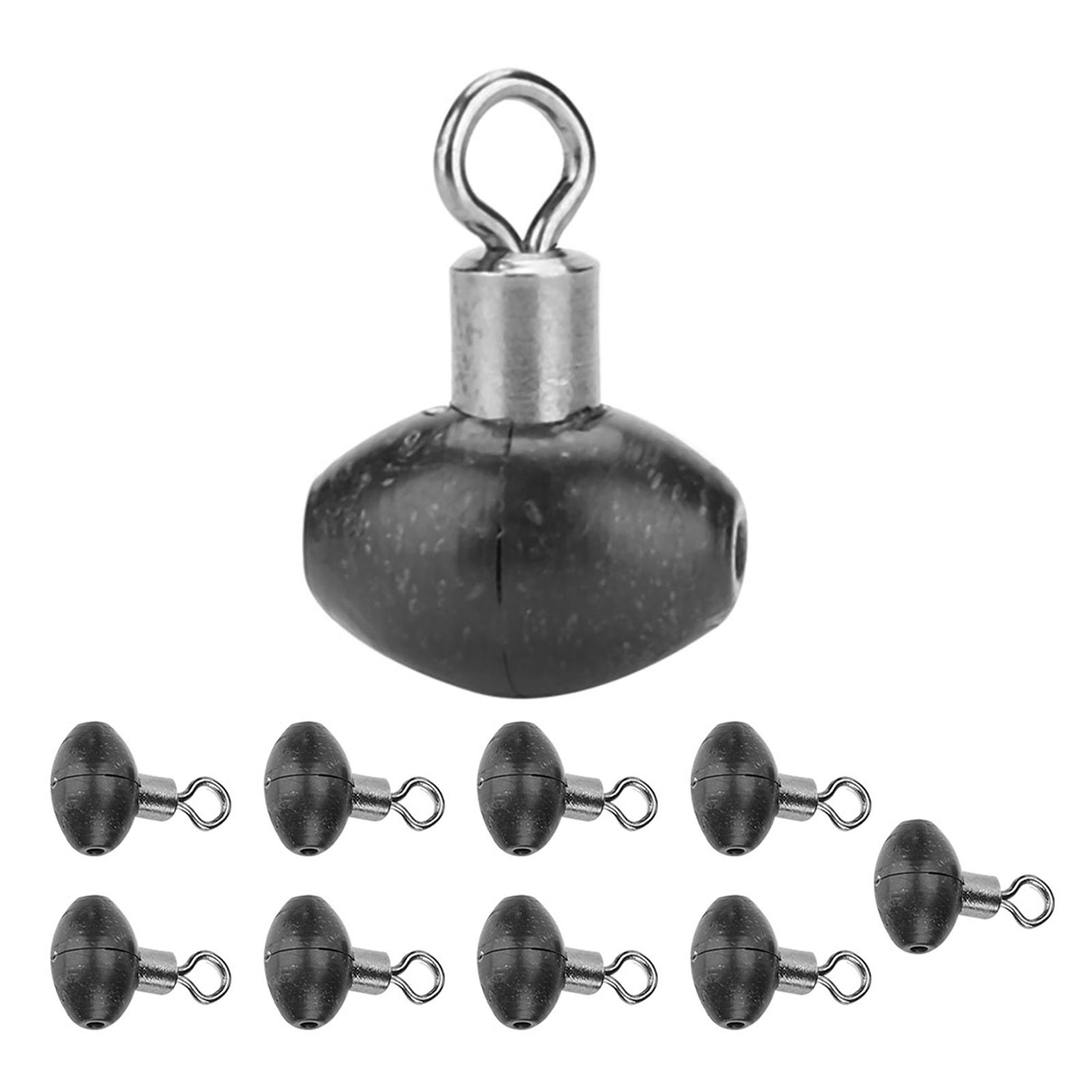 

10pcs pack Fishing Tackle Running Slider Bead Swivel Pulley Line Rig Black