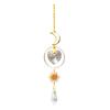 Pegador de Sol de Cristais Coloridos, Pegador de Sol Pendurado com Corrente, Ornamento de Sino de Vento com Bolas de Cristal para Janela Casa Jardim Dia de Natal Festa Casamento