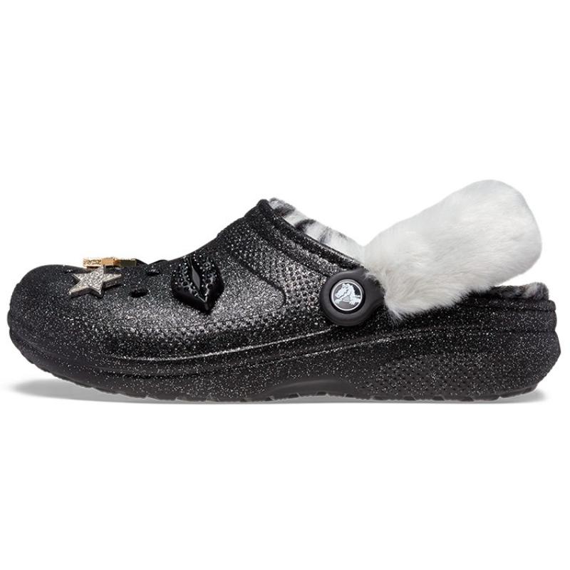 

Crocs Disco Classic Lined Disco Glitter Clogs Unisex Black White 43-44
