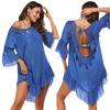 Dámské šaty Patchwork Beach Coverups Coverups bez zad