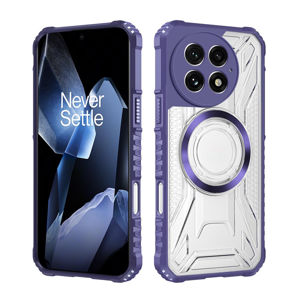 KEYSION Transparent Magnetic Case for OnePlus 13 5G Soft Silicone+PC Heavy Duty Shockproof Phone Back Cover for One Plus 1+13