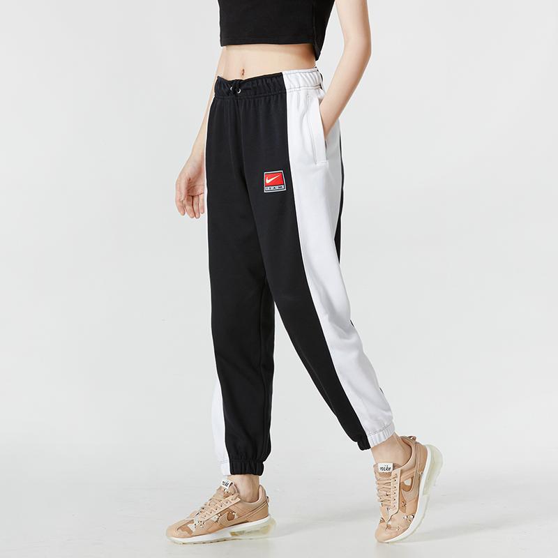 Nike Nsw Team Fleece Pants Sport Casual Spliced Women Bottoms Black DQ6604-010