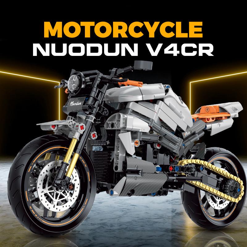Double High 60501-35 Kawasaki Thunder Duke Motorcycle Building Blocks – Night Road Model Toy with Free Shipping