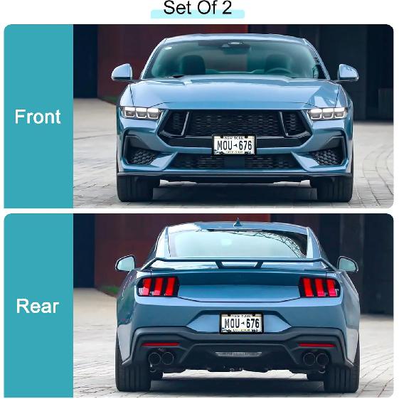 License Plate Frame Cover, Clear License Plate Protector 2 Pack, ABS Car Rear Front Plate Frames With Screws Caps, Rustproof, Unbreakable, Easy Tall