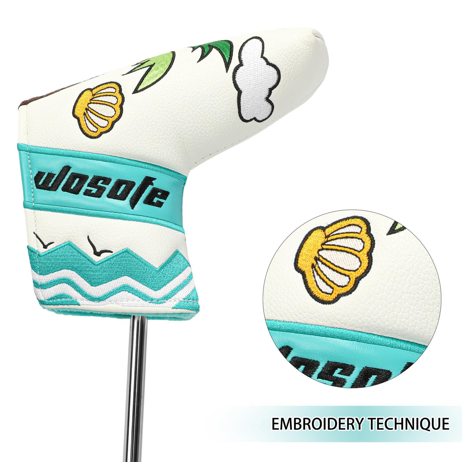 Golf Head Cover Sleeve Gift Wear Resistant Portable PU Stylish Scratch Protector Golf Club Headcover one size