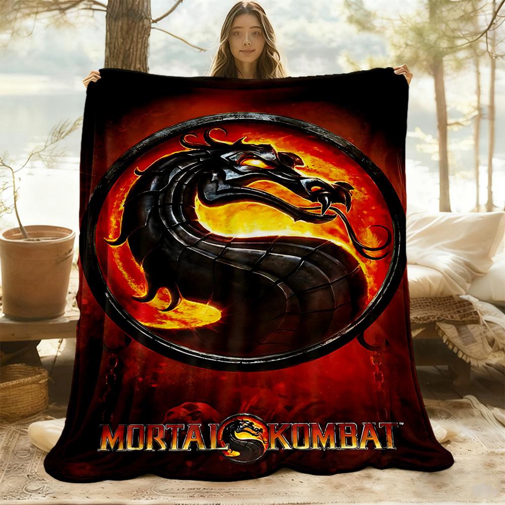 1PC Mortal Kombat Outdoor Blanket Lightweight Flannel, Soft & Warm, All-Season, Outdoor, Camping, Living Room, Office,  L1106119