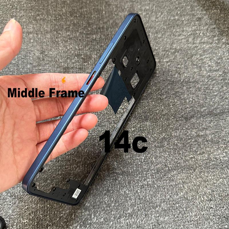 Für Xiaomi Redmi 14C Mittelrahmen Frontblende Faceplate Rahmen Mit Seitentaste Reparatur Ersatzteile