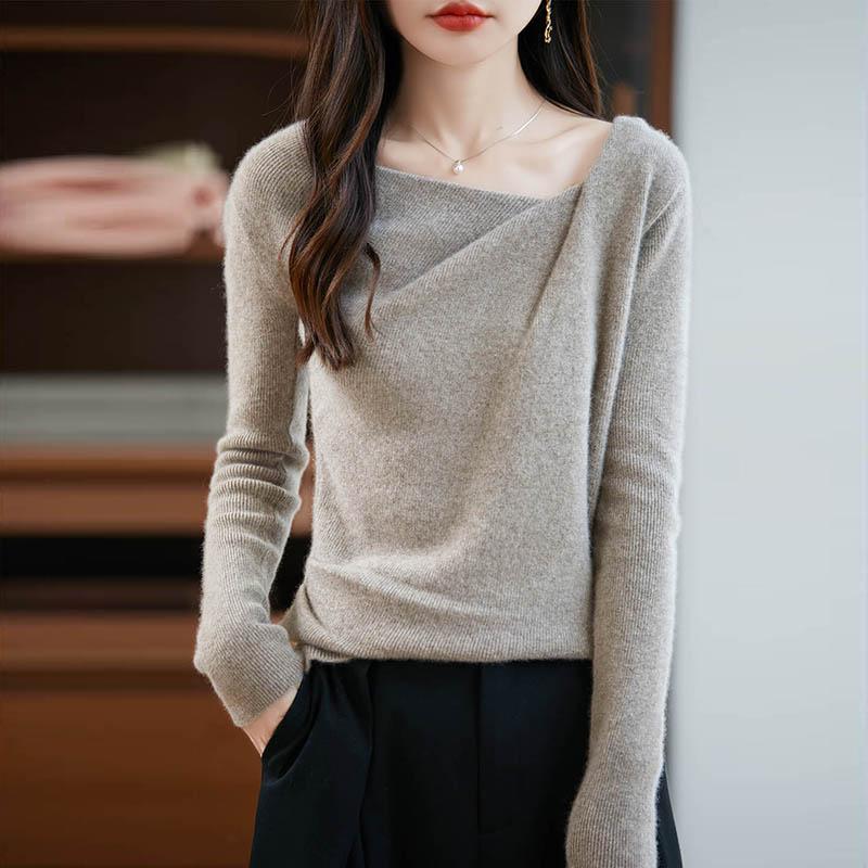 Women Sweater 100% Wool MODERN NEW SAGA Knit Pullover Thick Winter Jumpers Female Knit Tops