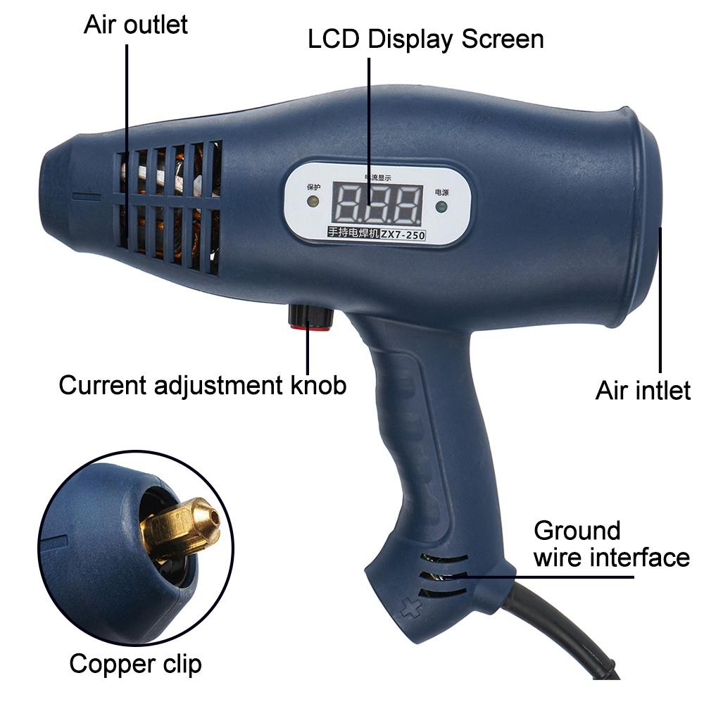 220V Handheld Portable Electric Arc Welding Machine Equipment Automatic Digital Intelligent Spot Welders Current Adjustment 3000W