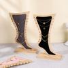 Creative Necklace Display Stand Foot Shaped Jewelry Hanging Stand Velvet Wooden Board Holder  Store