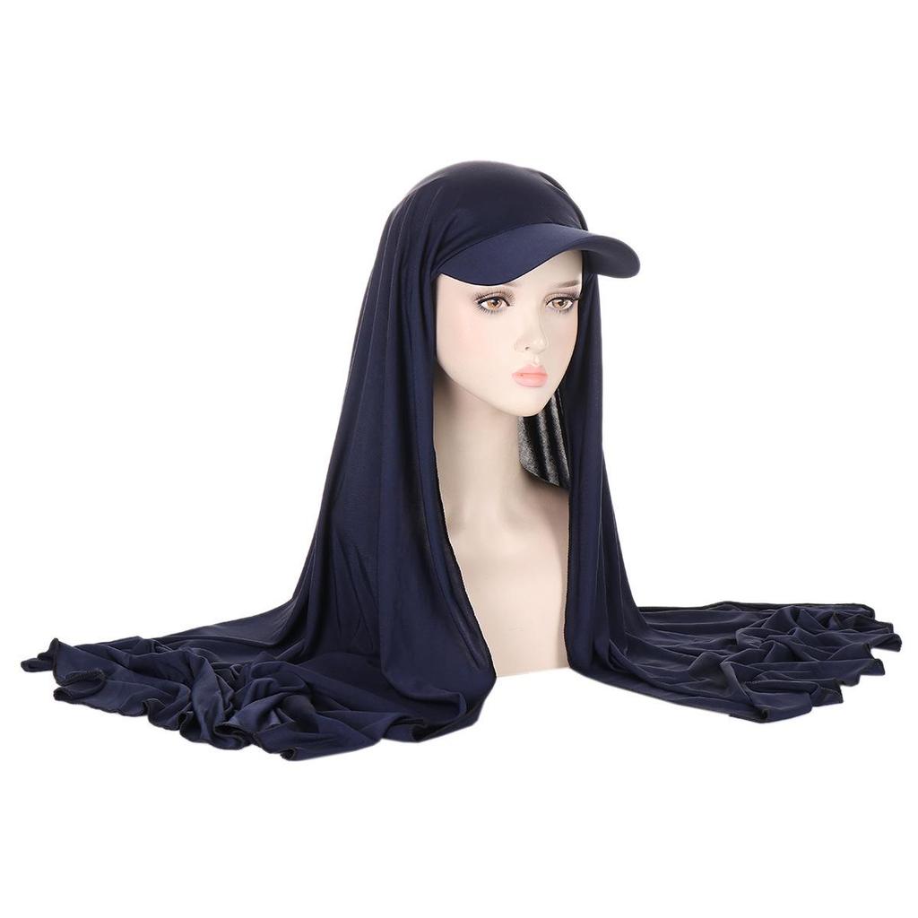 Solid Color Women's Versatile Scarf Hat - Middle East Hijab Style
