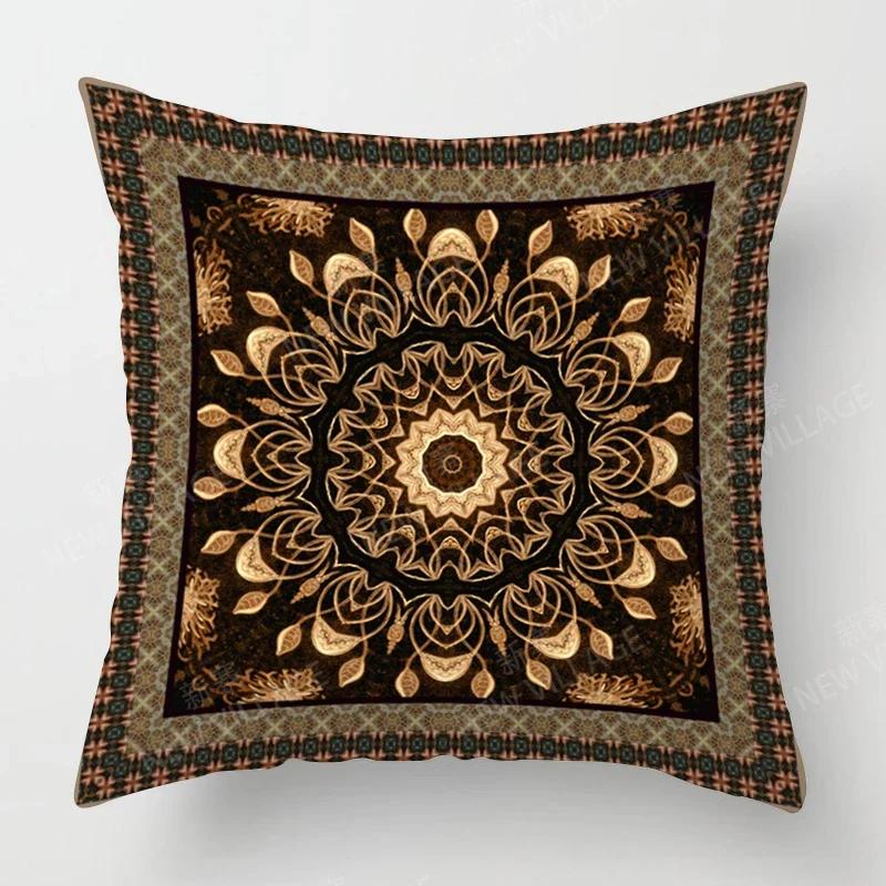 Fall Home Decor Autumn Living Room Throw Pillow Cover Sofa Boho Cushion Cover Mandala