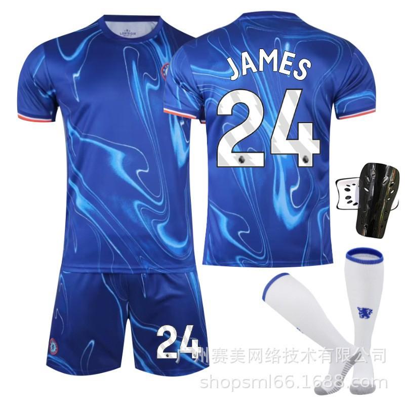 2425 Chelsea Home Football Jersey No. 7 Sterling 8 Enzo 6 Silva 20 Palmer Men's Set