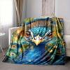 1pc Peacock Illustration Blanket Lightweight Blanket Throw Blanket For Sofa, Bed, Travel, Camping, Livingroom, Office yy251010037