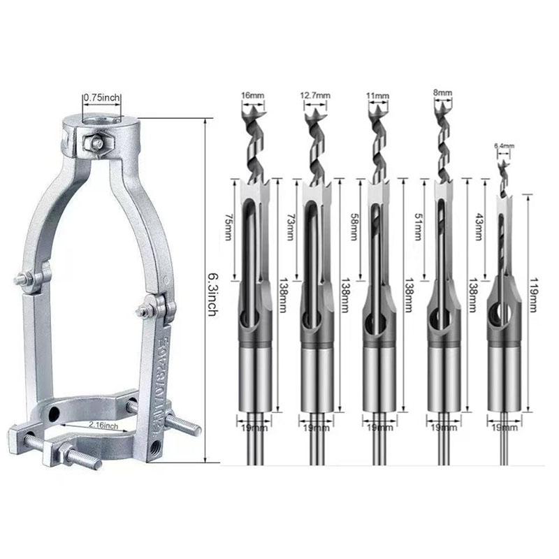 Square Hole Drill Bit Adapter For Electric Tools Professional Accessory - Woodworking Hole Saw - Cutting Chisel - Drill Bit Set