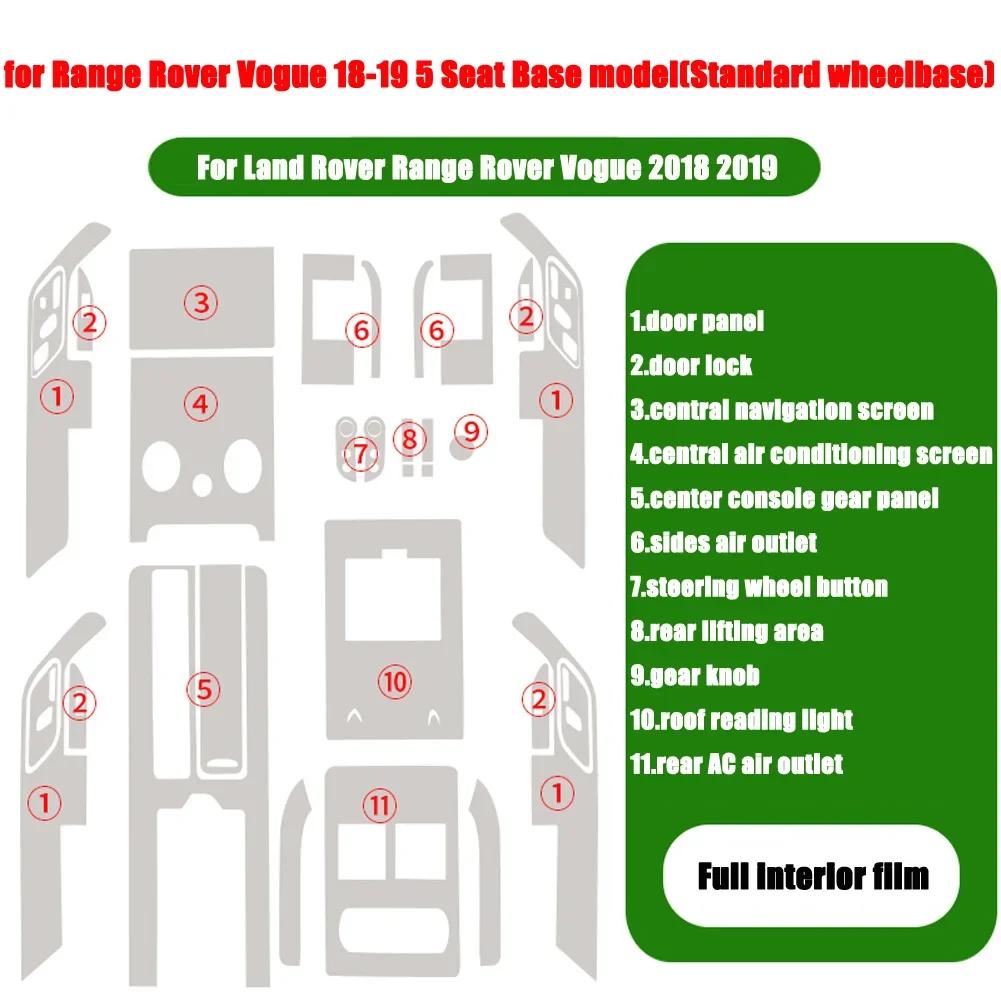 For Land Rover Range Rover Vogue L405 RR Sport L494 Car Door Center Console Film Central AC Navigation Screen TPU Protector Film