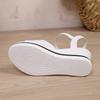 Summer New Peep-Toe Wedge Sandals – Large-Size One-Band Buckle Platform Waterproof Sole Sandals for Women