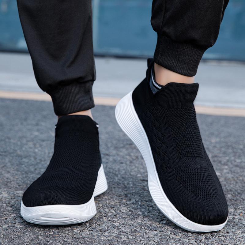 Fashion Men Mesh Casual Sports Shoes Breathable Slip-on Sneakers Lightweight Running Shoes for Walking Jogging Fitness Exercise Women