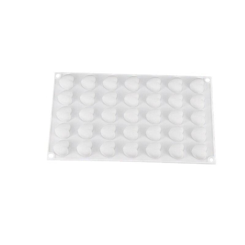 35 Holes Hearts Shape Mousse Mold 3D Cake Silicone Molds for Cake Mousse Dessert Decor Tool