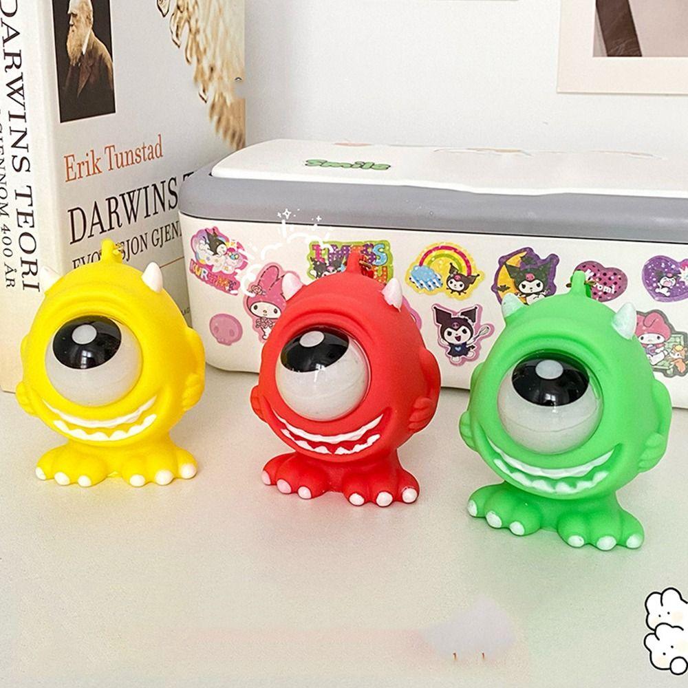 

Брелок для ключей с большими глазами, кукла, сжимаемые игрушки, декомпрессионная игрушка, выдвижные глаза, кукла, новинка, украшение